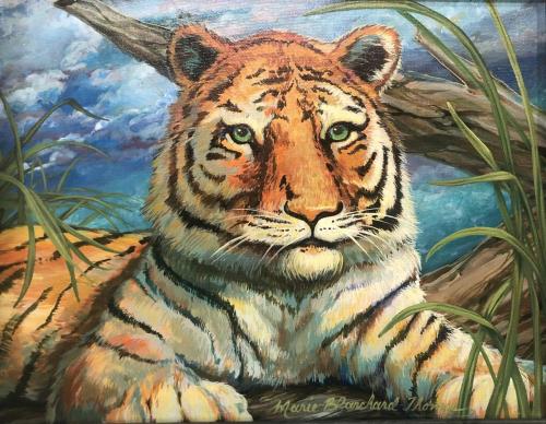 “James’ Tiger”16” x 20”Private commissionAcrylics on canvas 